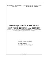 DANH MỤC THIẾT BỊ TỐI THIỂU DẠY NGHỀ THƯƠNG MẠI ĐIỆN TỬ