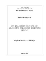 Văn hoá ẩm thực của người Hoa Quảng Đông ở thành phố Hồ Chí Minh hiện nay