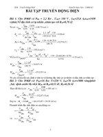 Bài tập có đáp án môn truyền động điện