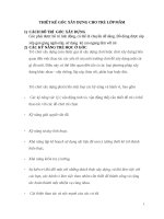 THIẾT kế môi TRƯỜNG GIÁO dục CHO TRẺ lớp mầm 1