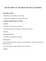 Giáo án Ngữ văn 7 bài 23: Chuyển đổi câu chủ động thành câu bị động