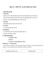 Giáo án Ngữ văn 7 bài 13: Làm thơ lục bát