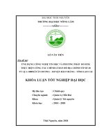 Ứng dụng công nghệ tin học và phương pháp đo RTK thực hiện công tác chỉnh lý bản đồ địa chính tờ số20 tỷ lệ 1 1000 xã tân dương  huyện bảo thắng – tỉnh lào cai 