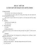 Giáo án Ngữ văn 7 bài 24: Luyện tập viết đoạn văn chứng minh