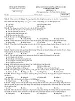 ĐỀ KHẢO SÁT CHẤT LƯỢNG LỚP 10 LẦN III NĂM HỌC 2018  2019 MÔN VẬT LÝ