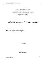 BIẾN TẦN MỘT PHA ĐỒ ÁN ĐIỆN TỬ ỨNG DỤNG