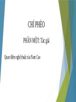 tác phẩm chí phèo của Nam Cao