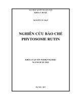 Nghiên cứu bào chế Phytosome Rutin