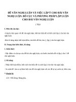 Giáo án Ngữ văn 7 bài 19: Đề văn nghị luận và việc lập ý cho bài văn nghị luận