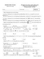 ĐỀ KHẢO SÁT CHẤT LƯỢNG MÔN TOÁN LỚP 10 LẦN 3 NĂM HỌC 20182019