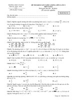 ĐỀ THI KHẢO SÁT CHẤT LƯỢNG LỚP 11 LẦN 3 MÔN TOÁN lớp 11