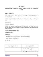 Giáo án Ngữ văn 7 bài 19: Đề văn nghị luận và việc lập ý cho bài văn nghị luận