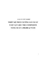 THIẾT kế PHÂN XƯỞNG sản XUẤT tấm vật LIỆU TRE COMPOSITE NĂNG SUẤT 1 500 000 m2 trên năm 