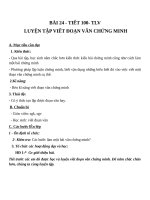 Giáo án Ngữ văn 7 bài 24: Luyện tập viết đoạn văn chứng minh