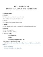 Giáo án Ngữ văn 7 bài 8: Viết bài tập làm văn số 2  Văn biểu cảm