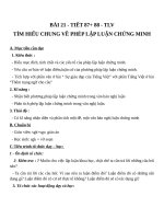 Giáo án Ngữ văn 7 bài 21: Tìm hiểu chung về phép lập luận chứng minh