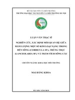 Nghiên cứu, xác định mối quan hệ giữa hàm lượng một số kim loại nặng trong hến sông (Corbicula sp), trùng trục (Lanceolaria sp) và trầm tích sông Cầu (Luận văn thạc sĩ)