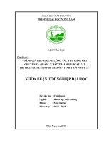Đánh giá hiện trạng công tác thu gom, vận chuyển và quản lí rác thải sinh hoạt tại thị trấn Đu huyện Phú Lương  tỉnh Thái Nguyên (Khóa luận tốt nghiệp)