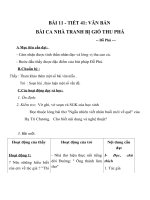 Giáo án Ngữ văn 7 bài 11: Bài ca nhà tranh bị gió thu phá (Mao ốc vị thu phong sở phá ca)