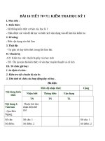 Giáo án Ngữ văn 7 bài 16: Kiểm tra tổng hợp cuối học kì 1