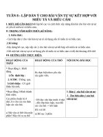 Giáo án Ngữ văn 8 bài 8: Lập dàn ý cho bài văn tự sự kết hợp với miêu tả và biểu cảm