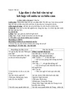 Giáo án Ngữ văn 8 bài 8: Lập dàn ý cho bài văn tự sự kết hợp với miêu tả và biểu cảm