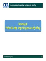 SLIDE CHƯƠNG 4 LÝ THUYẾT ĐIỀU KHIỂN TỰ ĐỘNG :  Phân tích đáp ứng thời gian của hệ thống