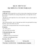 Giáo án Ngữ văn 7 bài 19: Đặc điểm của văn bản nghị luận