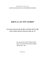 Xây dựng một số chủ đề học tập môn Công nghệ lớp 10 theo phương pháp Dạy học dự án
