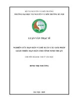 Nghiên cứu hạn hán và đề xuất các giải pháp giảm thiểu hạn hán cho tỉnh Ninh Thuận (Luận văn thạc sĩ)