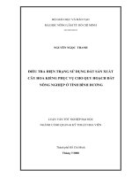 LUẬN VĂN BÁO CÁO THIẾT KẾ CẢNH QUẢN MÔI TRƯỜNG ĐAI HỌC NÔNG LÂM 2008