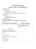 Giáo án Ngữ văn 8 bài 7: Tình thái từ