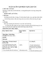 Giáo án Ngữ văn 8 bài 34: Ôn tập phần Tập làm văn