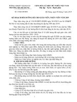 Kế hoạch bồi dưỡng chuyên môn hè năm 2019 cho Cb,GV,NV