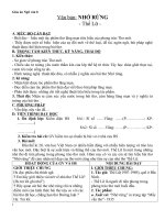 Giáo án Ngữ văn 8 bài 18: Nhớ rừng