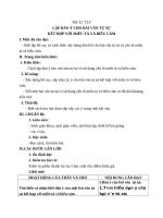 Giáo án Ngữ văn 8 bài 8: Lập dàn ý cho bài văn tự sự kết hợp với miêu tả và biểu cảm