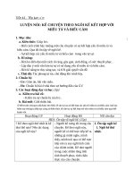 Giáo án Ngữ văn 8 bài 11: Luyện nói: Kể chuyện theo ngôi kể kết hợp với miêu tả và biểu cảm