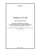 TẬP TÀI LIỆU GIẢNG DẠY DÀNH CHO LỚP BỒI DƯỠNG NGHIỆP VỤ CHỨC DANH CÔNG CHỨC VĂN PHÒNG-THỐNG KÊ XÃ KHU VỰC TRUNG DU, MIỀN NÚI VÀ DÂN TỘC