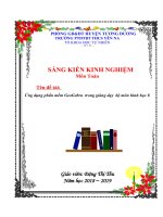 SKKN Ứng dụng phần mềm GeoGebra trong giảng dạy bộ môn hình học 8