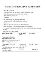 Giáo án Ngữ văn 8 bài 34: Luyện tập làm văn bản thông báo