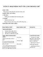 Giáo án Ngữ văn 8 bài 17: Hoạt động Ngữ văn: Làm thơ 7 chữ