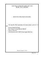 skkn một sô giải pháp rèn kĩ năng tự phục vụ cho trẻ 3   4 tuổi  