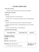 Giáo án Ngữ văn 8 bài 32: Văn bản thông báo