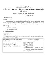 Giáo án Ngữ văn 8 bài 29: Ông Giuốc  đanh mặc lể phục