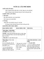 Giáo án Ngữ văn 8 bài 22: Câu phủ định