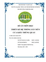 THIẾT KẾ HỆ THÔNG SẤY MÙN CƯA BẰNG SẤY THÙNG QUAY