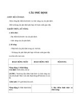 Giáo án Ngữ văn 8 bài 22: Câu phủ định