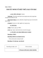 Giáo án Ngữ văn 8 bài 15: Thuyết minh về một thể loại văn học