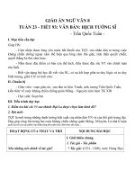 Giáo án Ngữ văn 8 bài 23: Hịch tướng sĩ