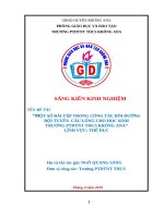 skkn một số bài tập TRONG CÔNG tác bồi DƯỠNG đội TUYỂN cầu LÔNG CHO học SINH TRƯỜNG PTDTNT THCS KRÔNG ANA 